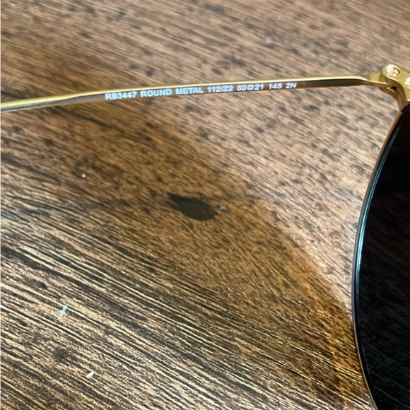 Ray-Ban Gold Frame Sunglasses with Pink Lenses - Picture 6 of 7